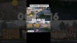 BGMI 0 SPRINT VS 75 SPRINT SENSITIVITY shorts [upl. by Nimsay100]