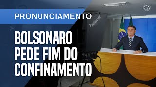 BOLSONARO ATACA GOVERNADORES E CULPA IMPRENSA EM PRONUNCIAMENTO [upl. by Seyer]