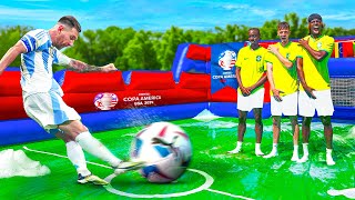 COPA AMERICA 2024 SLIP N SLIDE FOOTBALL MATCH [upl. by Burd]