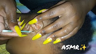 ASMR😴 EAR PICKING amp CLEANING WITH LONG NAILS  SATISFYING ✨💤 [upl. by Eciruam]