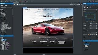 Creating Teslas Website in Bootstrap Studio 4 Tutorial [upl. by Saffian]