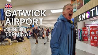 London Gatwick Airport  North Terminal stroll  February 2023 4K 60fps [upl. by Keli]