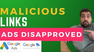 Google Ads have been disapproved because of malicious links [upl. by Erie]