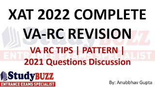 XAT 2022 Complete Verbal amp RC Revision  XAT important questions discussed  Must watch for XAT [upl. by Rebmit]