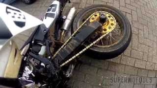 Wheelie Crash DRZ  Leaking oil  Supermofools [upl. by Nyletak]