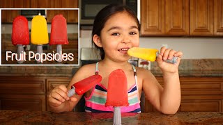 3 EASY HOMEMADE FRUIT POPSICLES [upl. by Glasgo]