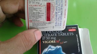 Vigore 50 mg tablet  uses  side effects  full review in hindi [upl. by Teuton]