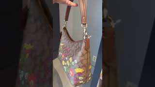 Coach Laurel shoulder bag in signature canvas with floral print coach coachbag [upl. by Haines]