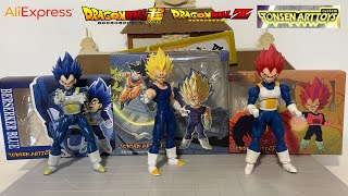 Las mejores cabelleras para Vegeta  Majin Blue y God  Tonsen ArtToys  Review  No SH FIGUARTS [upl. by Llyrehc]