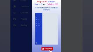 Create a Sidebar with React JS and Tailwind CSS  Tutorial sidebar reactjs tailwindcss [upl. by Notlef437]