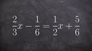 Solving a multistep equation with fractions and variable on both sides [upl. by Oidgime]