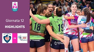 Bergamo  Novara  Highlights  12 Giornata Campionato 2324  Lega Volley Femminile [upl. by Nomar]