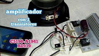 Amplificador De Audio De 12v Con Transistores [upl. by Neelia148]