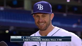 DETTB Longoria talks walkoff Rays offense [upl. by Llennhoj731]