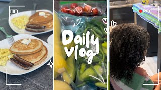 Cooking Farm Fresh Veggies Haircare family cooking home mobilehomeliving hair vlog vlogs [upl. by Nit]