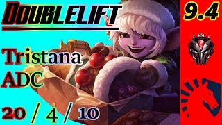 Doublelift as Tristana ADC  S9 Patch 94  NA Grandmaster  Full Gameplay [upl. by Ayojal]