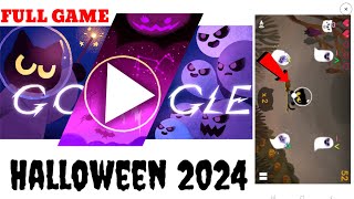 Halloween 2024  Google Doodle Game Magic Cat Academy How to play explained [upl. by Magee]