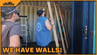 Framing up the 20ft shipping container cabin  OFF GRID AUS  ep6 [upl. by Leidba]