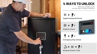 REVIEW EMAXEE Biometric Gun Safe  Electronic Gun Cabinet [upl. by Aloysia]