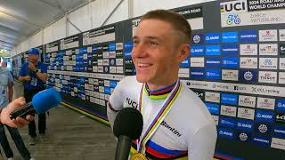 Evenpoel ITT World Champion 24  with no powermeter and chain problems quotI think I could go fasterquot [upl. by Annairba]