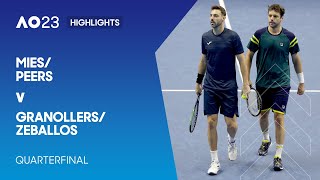 MiesPeers v GranollersZeballos Highlights  Australian Open 2023 Quarterfinal [upl. by Homerus930]