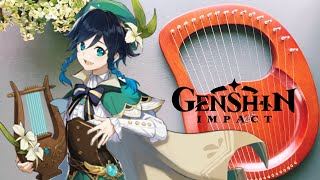 Genshin Impact  Reminiscence Main Theme  LYRE Harp with notes [upl. by Narud]