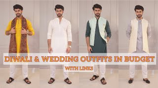 BUDGET DIWALI OUTFITS FOR MEN  AFFORDABLE INDIAN OUTFITS FOR MEN 2023 [upl. by Hutson]