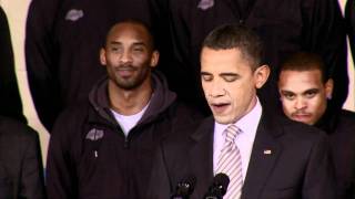 President Obama Greets the Lakers [upl. by Pryce]