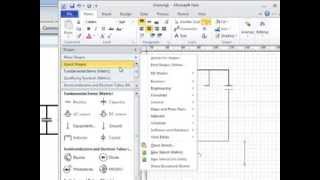 visio เบื้องต้น 1 วาดวงจรทางไฟฟ้า [upl. by Diann]