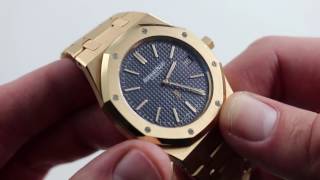 Audemars Piguet Royal Oak quotJumboquot Rose Gold 15202OR Luxury Watch Review [upl. by Zevahc]