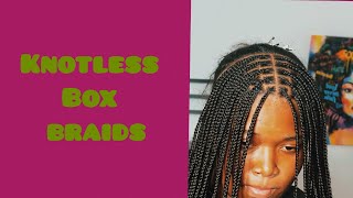 How to do Knotless box braids [upl. by Elesig]