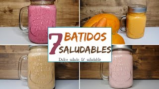 7 BATIDOS  SMOOTHIE SALUDABLES para desayunar cuando no tienes tiempo  FÁCIL Y RÁPIDO [upl. by Ohcirej846]