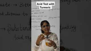 Acid Test with Turmeric Indicator acid base science phlevel [upl. by Placido122]