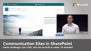 SharePoint Communication Sites How to build a site in under 10 minutes [upl. by Gal]