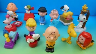 2015 THE PEANUTS MOVIE SET OF 12 McDONALDS HAPPY MEAL COLLECTION VIDEO REVIEW [upl. by Jung]