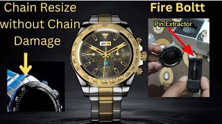 How to adjust watch strap metalSmartwatch Fire boltt blizzard ultra ultimate vogue Noise Boult [upl. by Bedad939]