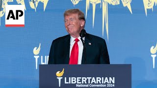 Trump booed repeatedly during Libertarian convention speech [upl. by Paulie]