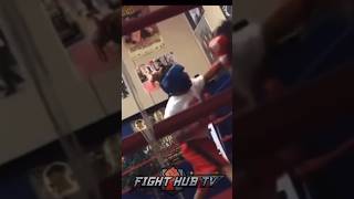 Gervonta Davis DROPS sparring partner in LEAKED footage [upl. by Ahsem]