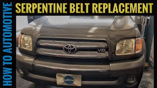 How To Replace The Serpentine Belt On A Toyota Tundra [upl. by Shaddock164]