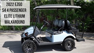 2022 EZGO S4 4 Passenger Elite Lithium Walkaround  Dean Team Golf Carts [upl. by Nochur]