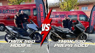 TMAX 560 MODIFIE VS TMAX 530 PREPARE 50CV [upl. by Kieran]