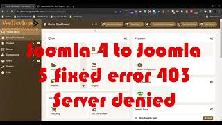 Joomla 4 to Joomla 5 error 403 server denied [upl. by Deys361]