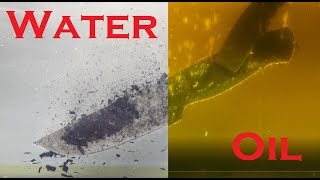 STEEL HEAT TREATING CLOSEUP  WATER VS OIL Trollsky Knifemaking [upl. by Butte]