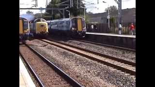 deltic with class 334 passes class 380s middle line hillington west [upl. by Suqram]