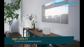 Kurzvorstellung UltrakurzdistanzProjektor Sony LSPXP1 [upl. by Latterll540]