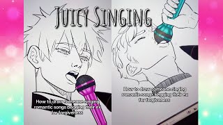 Drawing mouth licking a microphone while singing [upl. by Merat59]