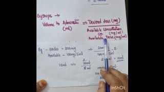 Drug calculationliquid Medicationsyrups [upl. by Hutchinson525]