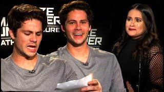 ¡Dylan O’ Brien Practica Español de Telenovela y Habla del Chupacabras [upl. by Stig]