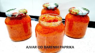 AJVAR OD BARENIH PAPRIKA  ODLIČAN RECEPT ZA SVE ONE KOJI NEMAJU USLOVA DA PEKU PAPRIKU A VOLE AJVAR [upl. by Ayila]