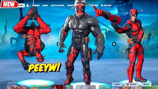 DEADPOOL Pen amp Ink doing Built In Emotes and Funny Dances Fortnite シ [upl. by Frech]